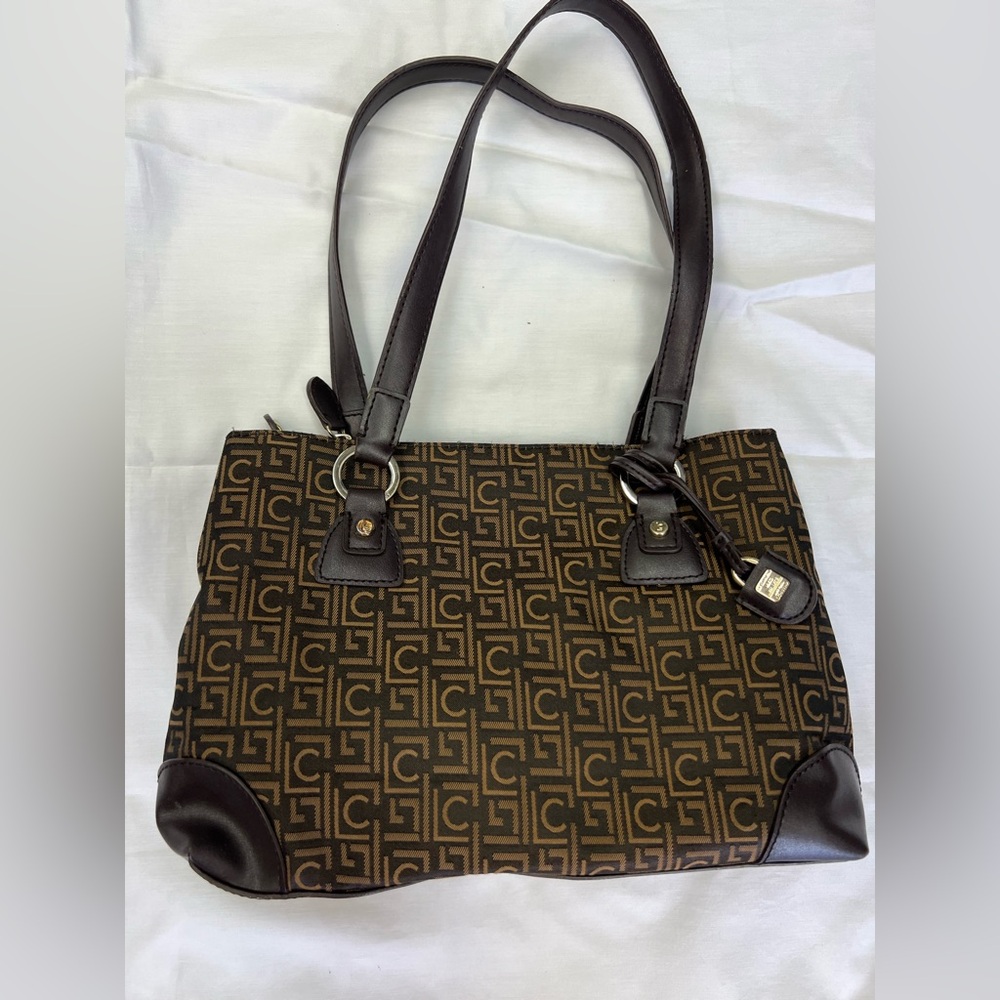 Chic Designer Brown and Black Tote Bag